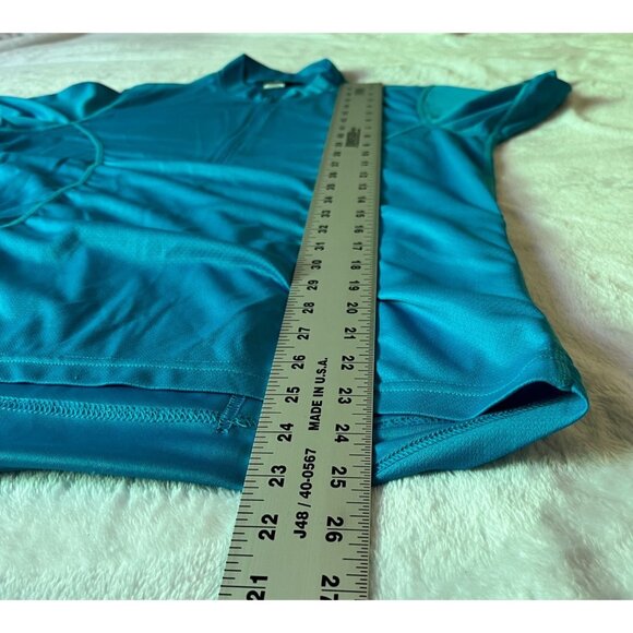 Canari Womens Blue 1/4 Zip Cycling Jersey Large Short Sleeve Back Pockets Biker - Picture 9 of 10